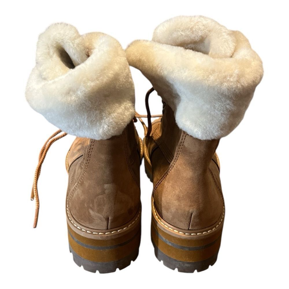 TIMBERLAND Women's Courmayeur Valley Women's Shearling Lined Boots Rust SZ 6.5 - Picture 3 of 11